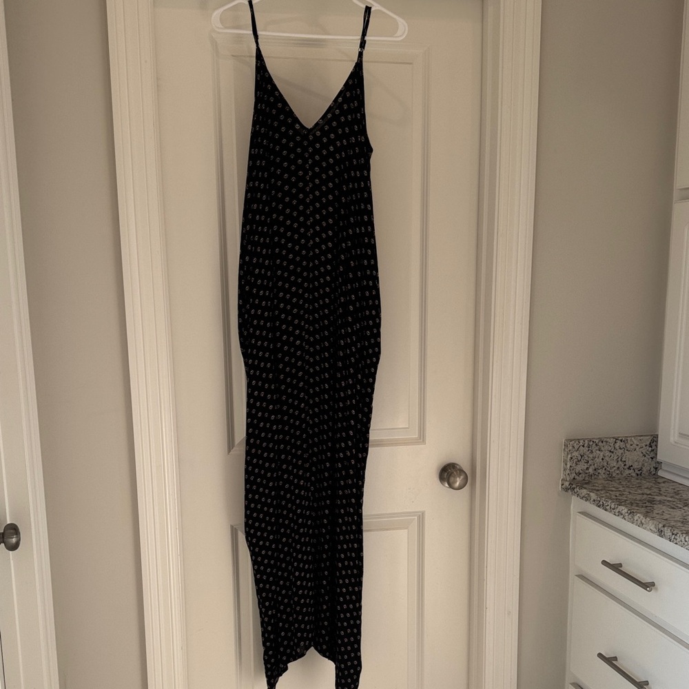 Lulu's Black and White Patterned Maxi Dress